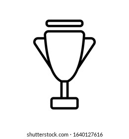trophy line art vector icon - ui icon vector