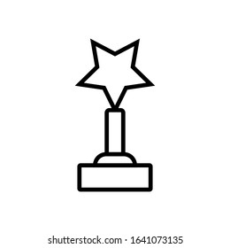 trophy line art vector icon - ui icon vector
