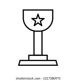 Trophy line black icon