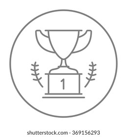 Trophy line icon.