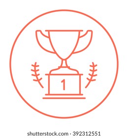 Trophy line icon.