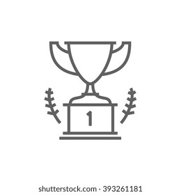 Icono de línea de trofeo.