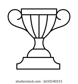 Trophy Line Icon. Award, Success, Achievement, Sport, Competition, Medal, Champion, Winner, Leadership Editable Stroke Vector Illustration.