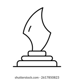 Trophy Line Icon. Award, Success, Achievement, Sport, Competition, Medal, Champion, Winner, Leadership Editable Stroke Vector Illustration.