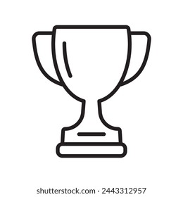 Trophy line icon. Trophy cup, winner cup, victory cup vector icon. Reward symbol sign for web and mobile.