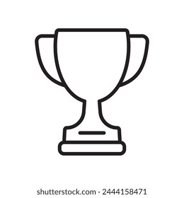 Trophy line icon. Trophy cup, winner cup, victory cup vector icon. Reward symbol sign for web and mobile.
