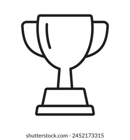 Icono de línea de trofeos. Copa de trofeos, copa de ganador, icono de copa de victoria. Signo de símbolo de recompensa para Web y móvil.