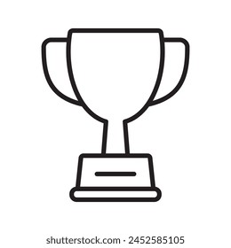 Symbol der Trophäenlinie. Pokal, Siegerpokal, Sieger-Pokal-Ikone. Belohnungssymbol für Web und Handy.