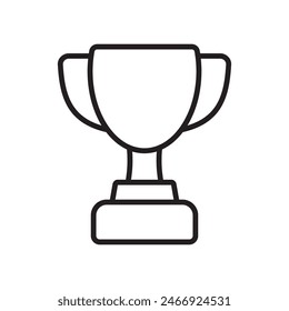 Trophy line icon. Trophy cup, winner cup, victory cup icon. Reward symbol sign for web and mobile.