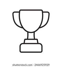 Trophy line icon. Trophy cup, winner cup, victory cup icon. Reward symbol sign for web and mobile.