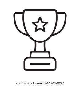 Symbol der Trophäenlinie. Pokal, Siegerpokal, Sieger-Pokal-Ikone. Belohnungssymbol für Web und Handy.