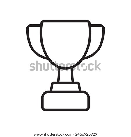 Trophy line icon. Trophy cup, winner cup, victory cup icon. Reward symbol sign for web and mobile.