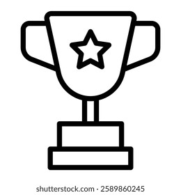 Trophy Line Icon Design For Personal And Commercial Use