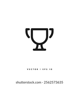 Trophy Line Icon. Editable Stroke