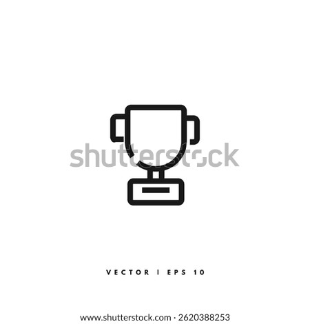 Trophy Line Icon. Editable Stroke