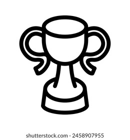 trophy line icon illustration vector graphic. Simple element illustration vector graphic, suitable for app, websites, and presentations isolated on white background