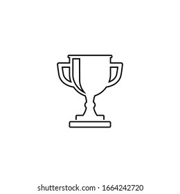 Trophy line icon on white background. Vector