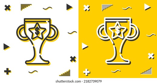 trophy Linie Symbol. Einfache Umriss style.trophy Linearzeichen. Vektorgrafik einzeln auf weißem Hintergrund. Bearbeitbarer Strich EPS10