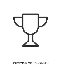 Trophy line icon in trendy style. Stroke vector pictogram isolated on a white background. Trophy premium outline icons.