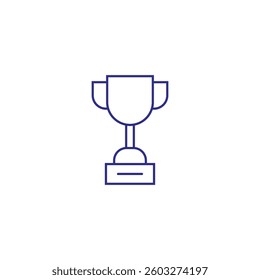 Trophy line icon vector for achievement and success concepts.