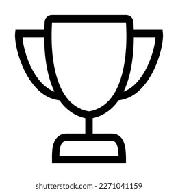 trophy line icon vector design template and illustration