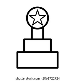 Trophy-Linie-Symbol, Vektorgrafik-Vorlage