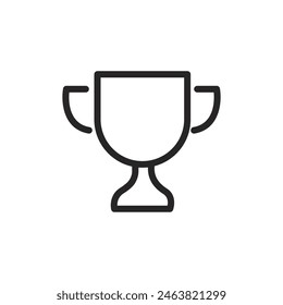 trophy line icon, for winners of champion cup, sport award, success concept vector illustration