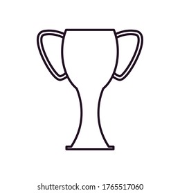Trophy Line Stil Symbol Design, Gewinner erste Position und Wettbewerb Thema Vektorgrafik