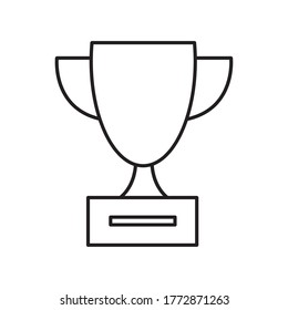 Trophy line style icon design, Winner first position and competition theme Vector illustration
