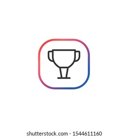 Trophy  - Line Vector Icon