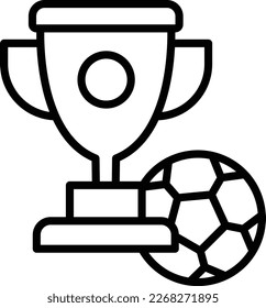 Trophy Line Vector Icon Design