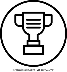 Trophy Line Vector Icon Design