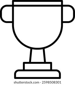 Trophy Line Vector Icon Design