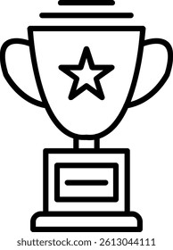 Trophy Line Vector Icon Design