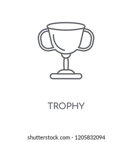 Trophy linear icon. Trophy concept stroke symbol design. Thin graphic elements vector illustration, outline pattern on a white background, eps 10.