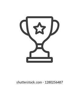 Trophy lines icon vector image