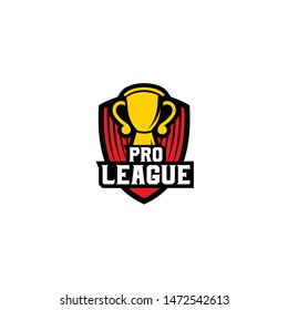 Trophy Logo, Cup Badge Logo Design Vector