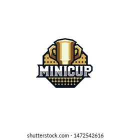 Trophy Logo, Cup Badge Logo Design Vector