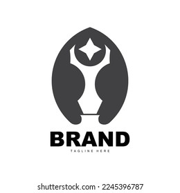 Trophy Logo Design, Award Winner Championship Trophy Vector, Success Brand