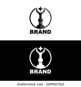 Trophy Logo Design, Award Winner Championship Trophy Vector, Success Brand