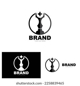 Diseño del logotipo del trofeo, Vector del trofeo del campeonato ganador del premio, marca de éxito
