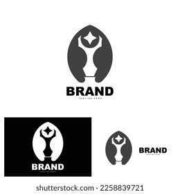 Trophy Logo Design, Award Winner Championship Trophy Vector, Success Brand