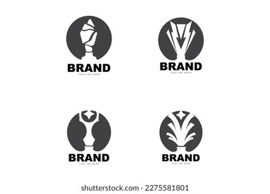 Trophy Logo Design, Award Winner Championship Trophy Vector, Success Brand