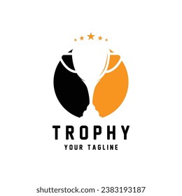 Trophy Logo Design, Award Winner Championship Trophy Vector, Success Brand