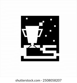 Trophy logo design with letter CS