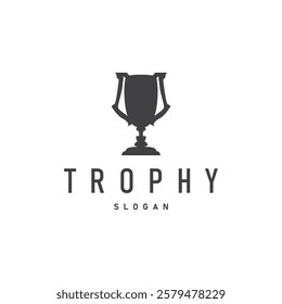 trophy logo design tournament symbol silhouette award victory championship illustration badge template