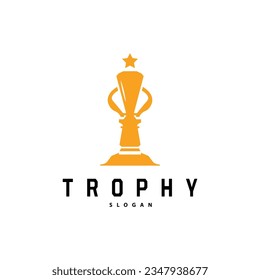 Logotipo de trofeo, Premio ganador del Torneo de la Copa de Ilustración de Icono del Vector de Diseño