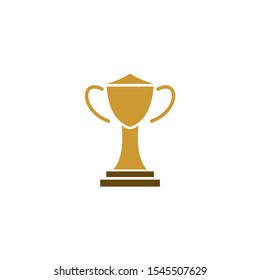 trophy logo design vector illustration