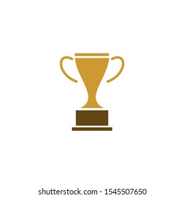trophy logo design vector illustration