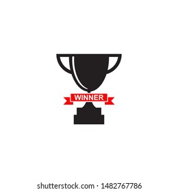 Trophy logo design vector template